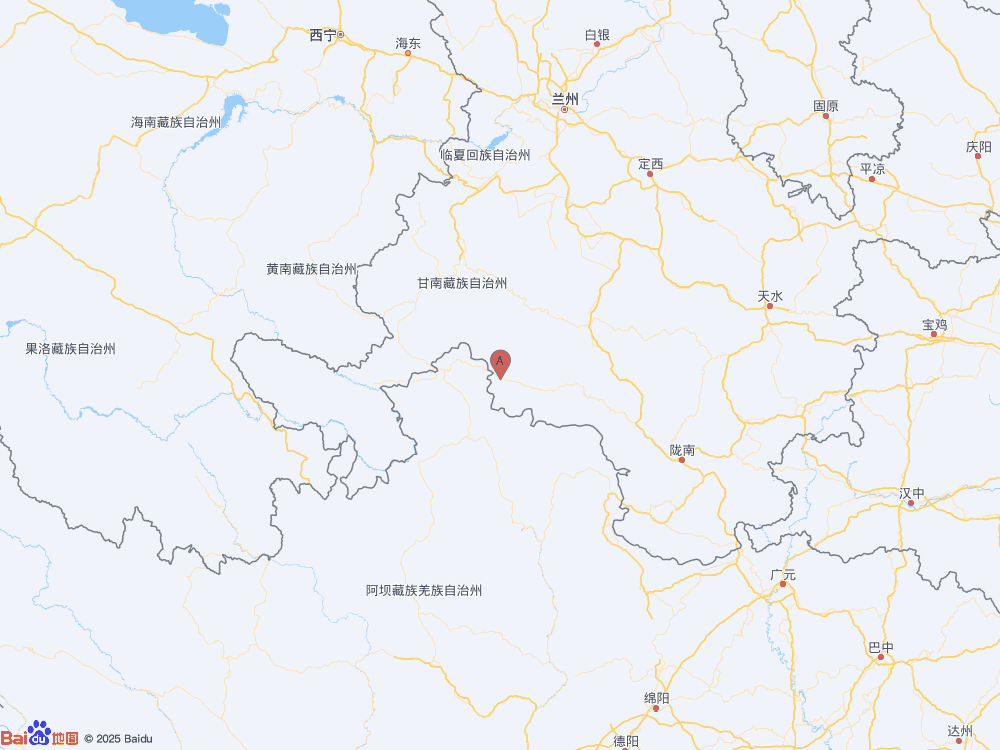 甘肃甘南州迭部县(北纬34.07度,东经103.25度)发生3.2级地震